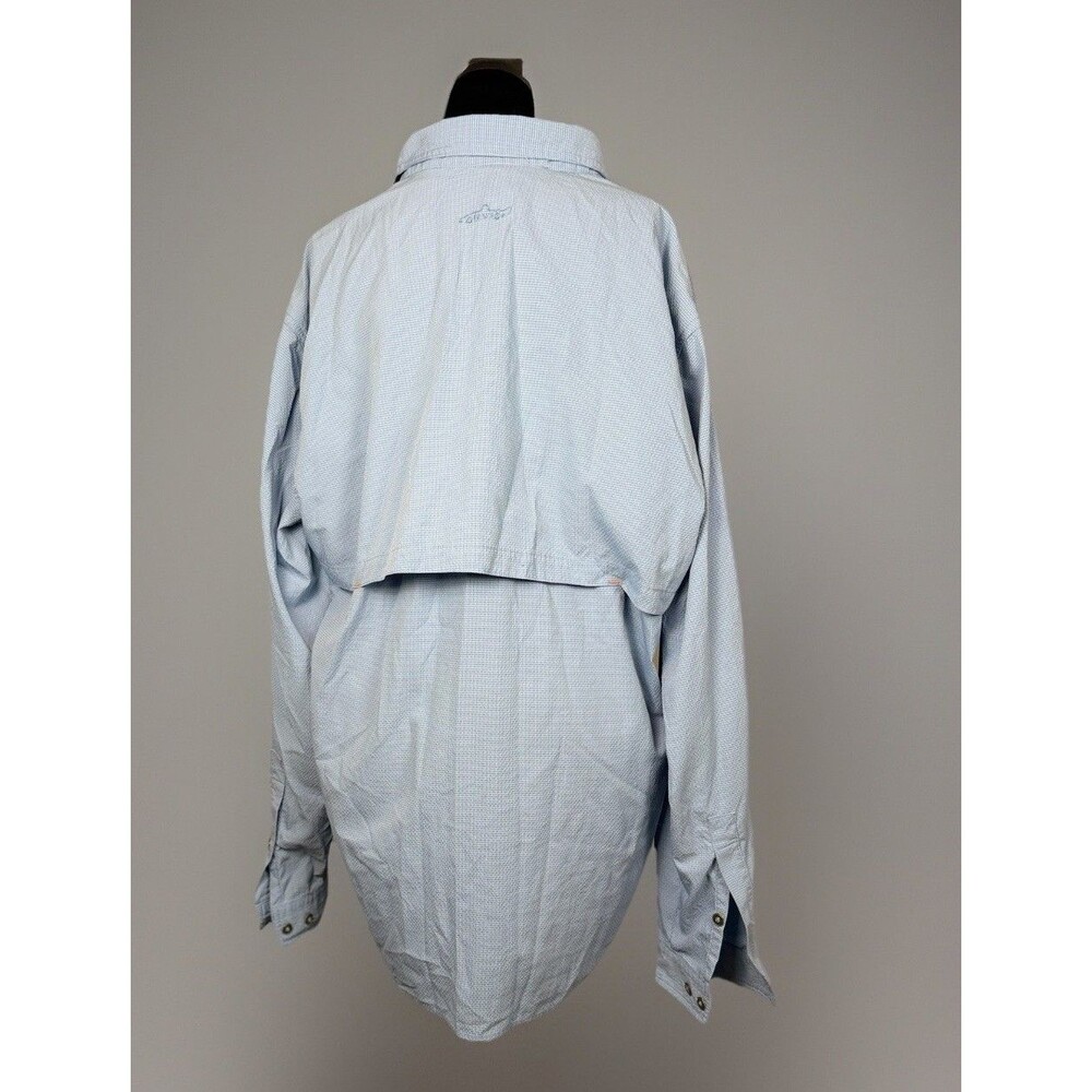 Orvis Men’s Fishing Shirt XL Blue Vented Performance Button Down Long Sleeve - Picture 3 of 12